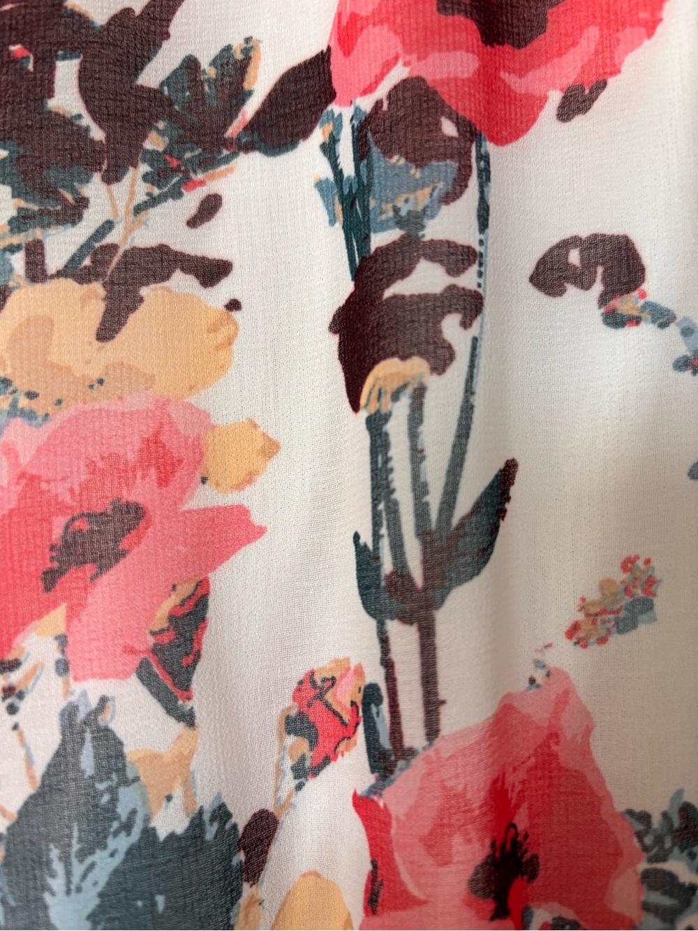 Lulu's Cream Midi Dress with Coral Floral Print - Picture 6 of 6
